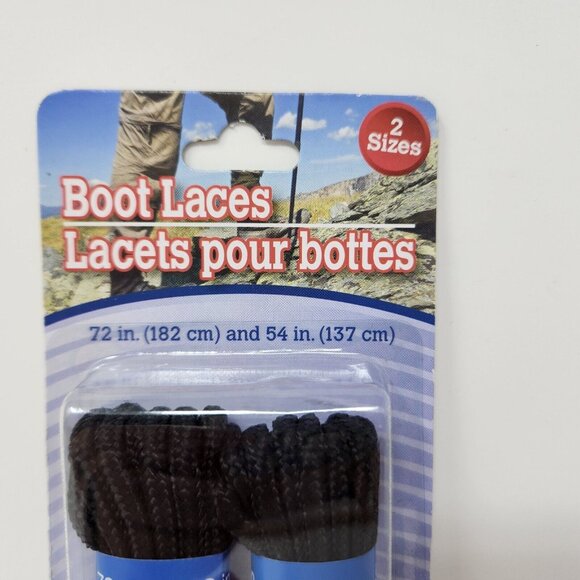 2 Sets Black Boot Laces, 72 Inch and 54 Inch - Picture 2 of 8